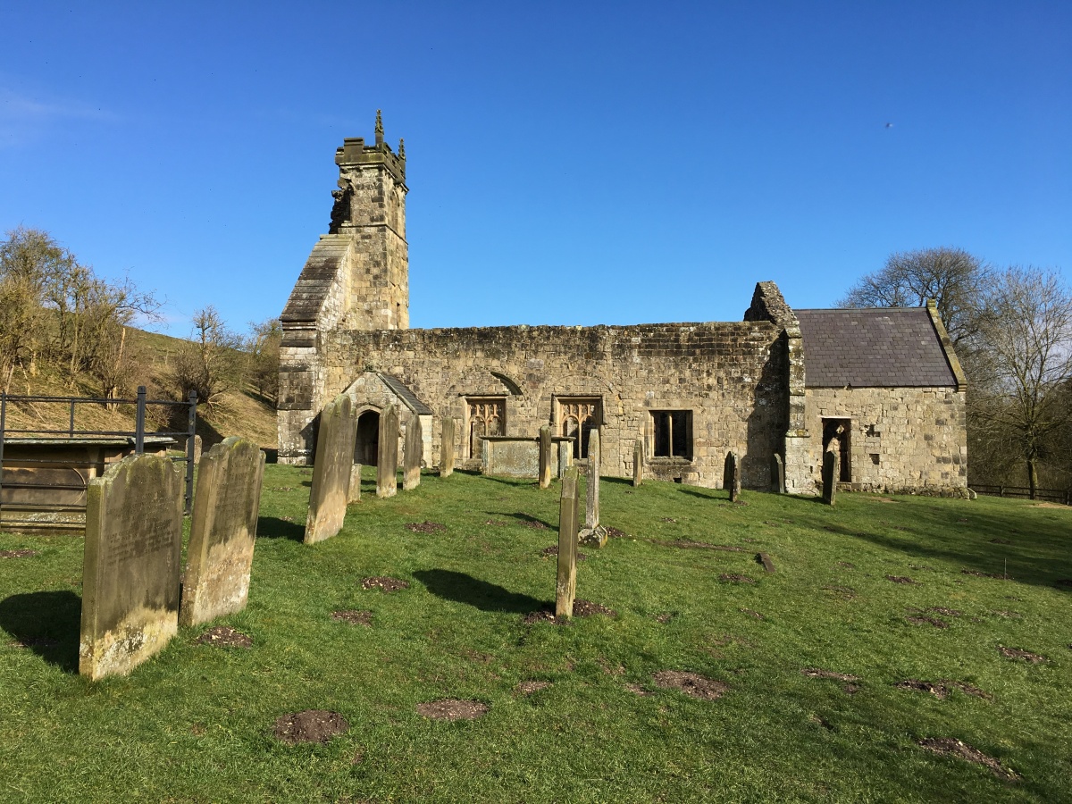 ruins of the English village of Wharram Percy in northern England