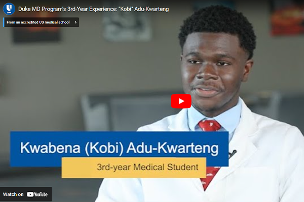 Kwabena "Kobi" Adu-Kwarteng describing his third year experience