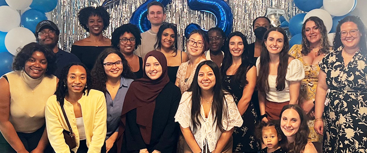 Group picture of the 2025 BioCoRE Celebration of Achievements attendees, including the 2025 PRIME-PREP scholars