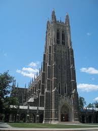 Duke Chapel Tower against clear sky