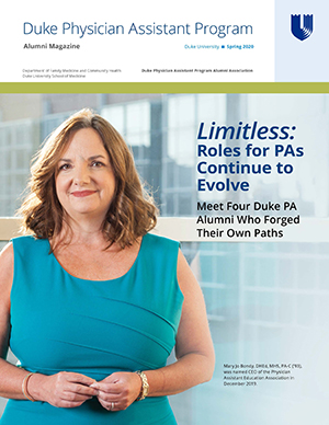 cover of Duke PA Program 2020 alumni magazine