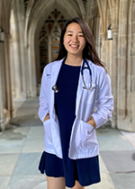 Portrait of student Vivian Chen wearing White Coat
