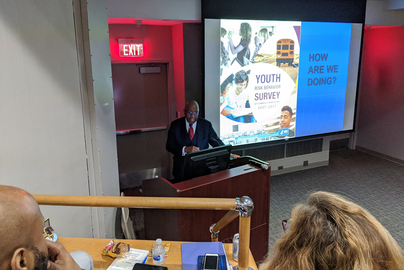 Robert L. Johnson, professor of pediatrics and psychiatry at Rutgers University, speaks on “Adolescent Risk-taking Behavior – Can Youth Be Saved?” last year as part of the James H. Carter, Sr., Memorial Lecture series.