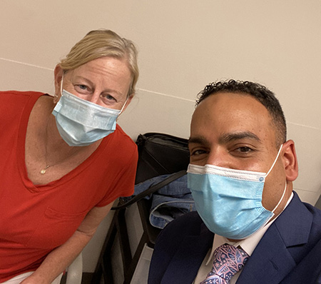 Dr. Abd-El-Barr and patient Janie Colvin