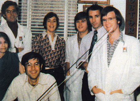 Bob with early lab group