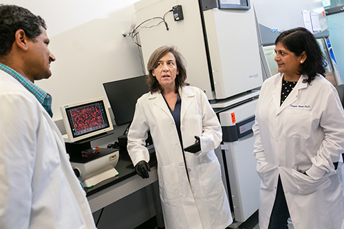 Dr. Tomaras and her team in the lab.