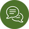 Icon with talking bubbles - Communication