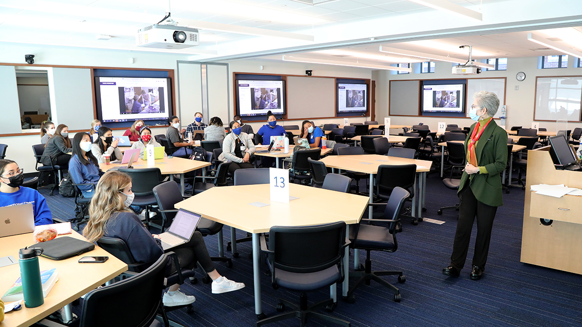 students and instructor in classroom