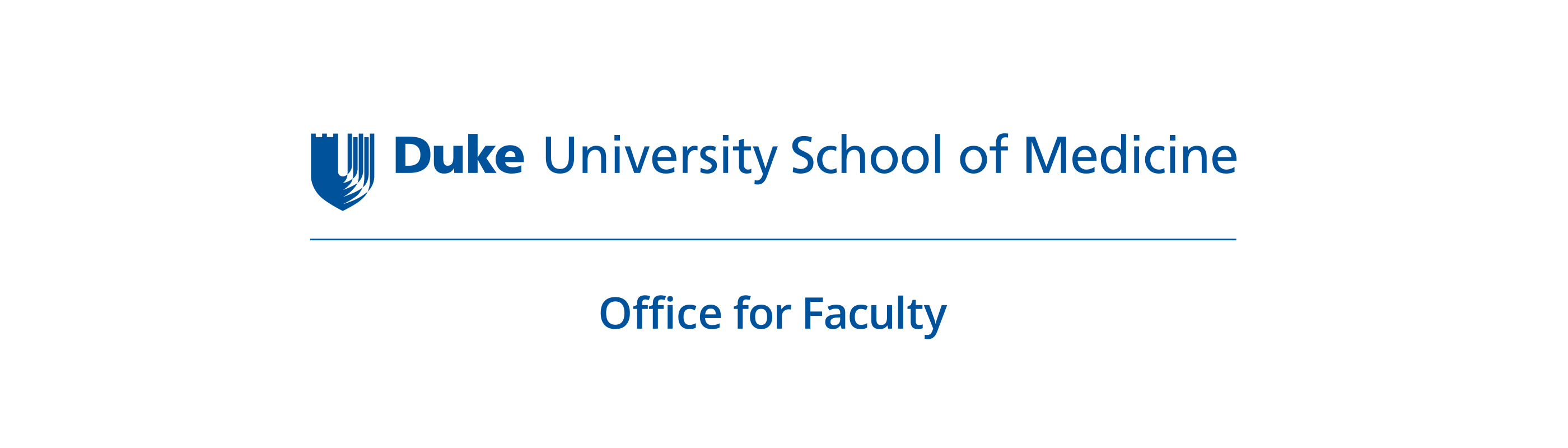 "Duke University School of Medicine Office for Faculty" Logo