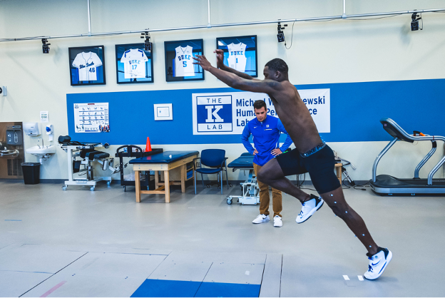 Person working out in K-lab 