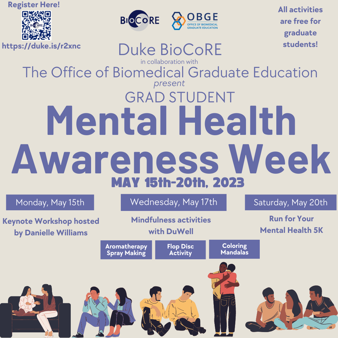 flyer advertisement for Mental Health Awareness Week 2023