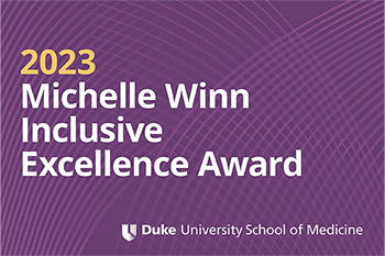 2023 Michelle Winn Inclusive Excellence Award over SoM log0