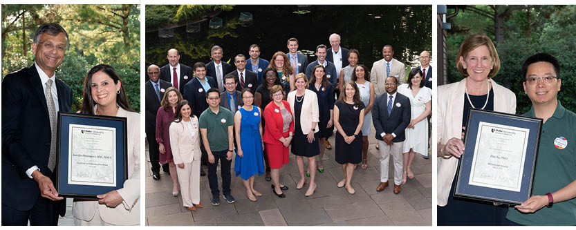 Faculty Awards group photo and two single awards