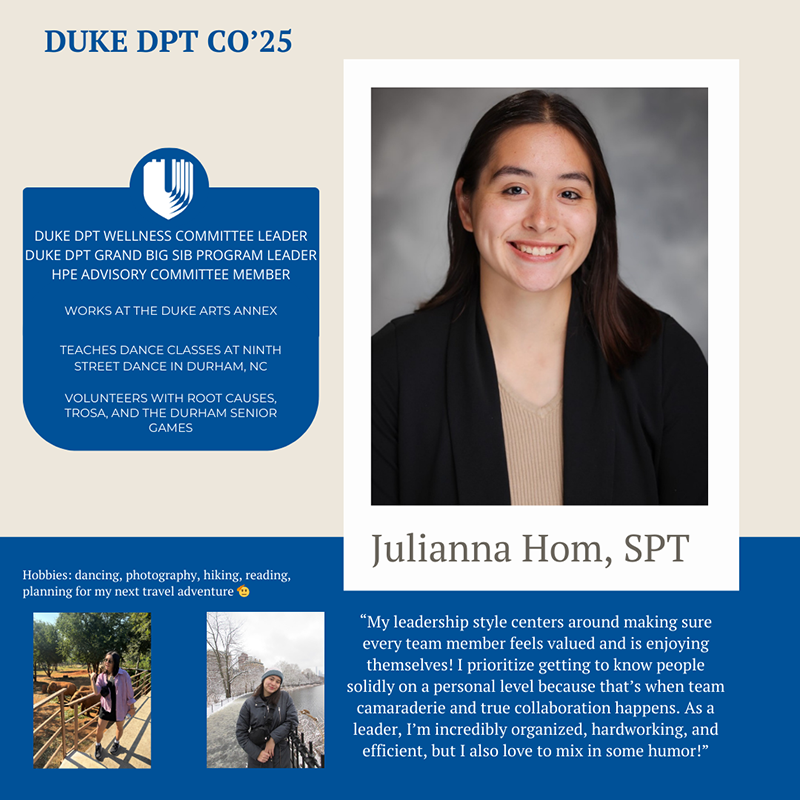 profile of student Julianna Hom