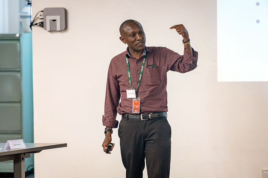 Charles Muiruri speaking at the East Africa Partners Meeting