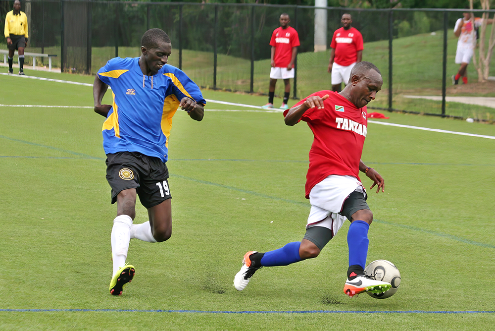 Charles Muiruri plays soccer for Tanzania