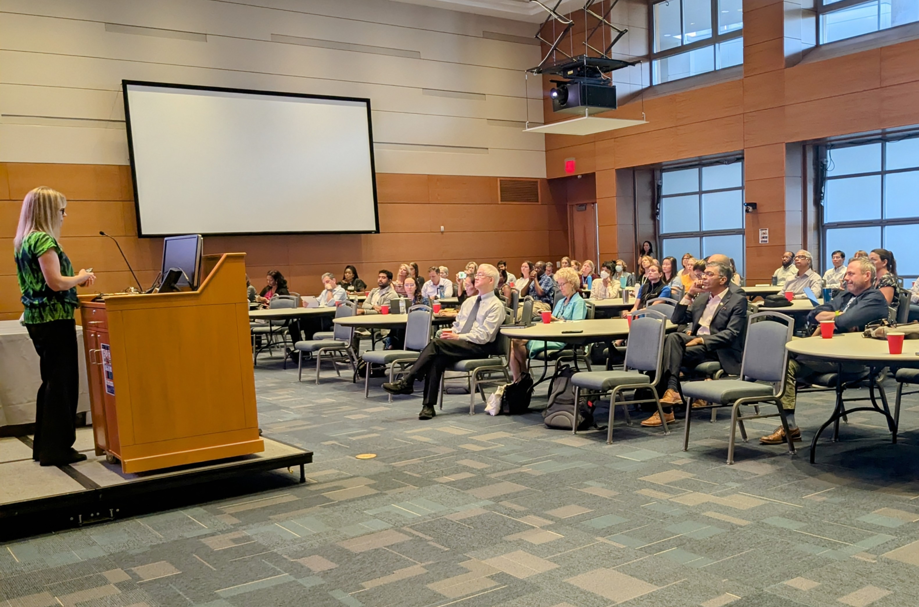 Seminar participants watching Dr. Best's Presentation 