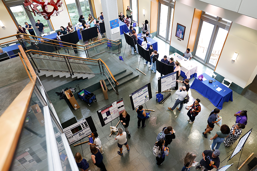 Poster session at the An overview look at the poster session during Duke School of Medicine’s annual Equity Advancement Symposium 