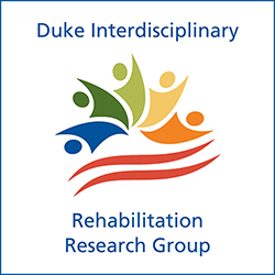 Duke Interdisciplinary Rehabilitation Research Group logo with multi-colored sihoulettes of people