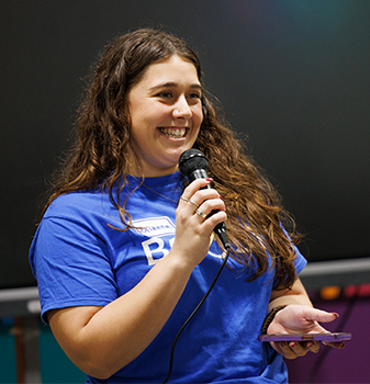 Brianna Garrett, speaks about her experience with the program, which encourages students from underrepresented in medicine backgrounds to pursue careers in STEM.  