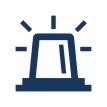 icon of an alarm siren blinking