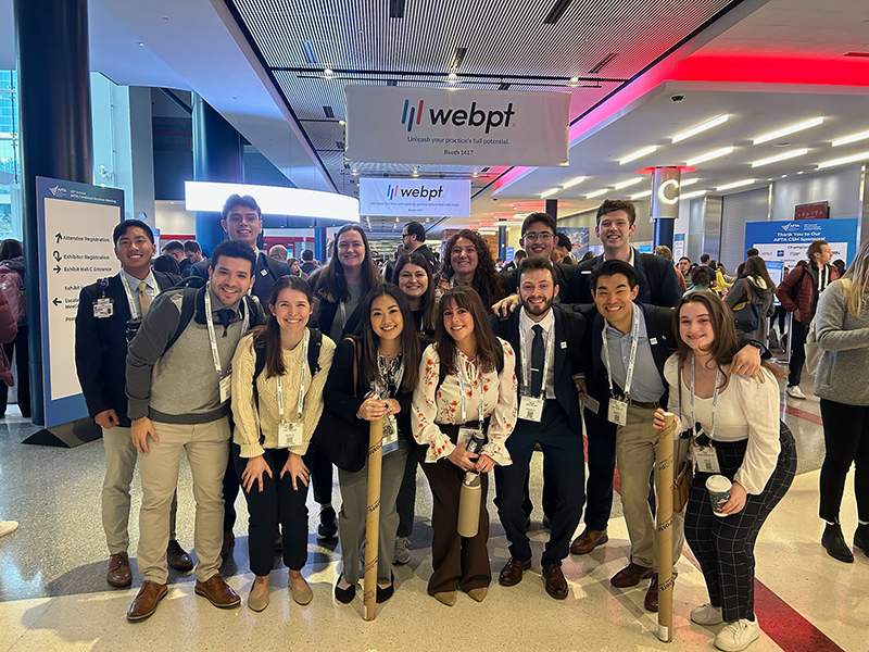 DPT students at a conference