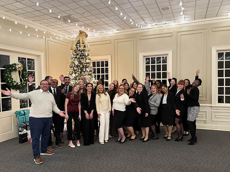 Kathiravan and class at their 2024 Holiday party
