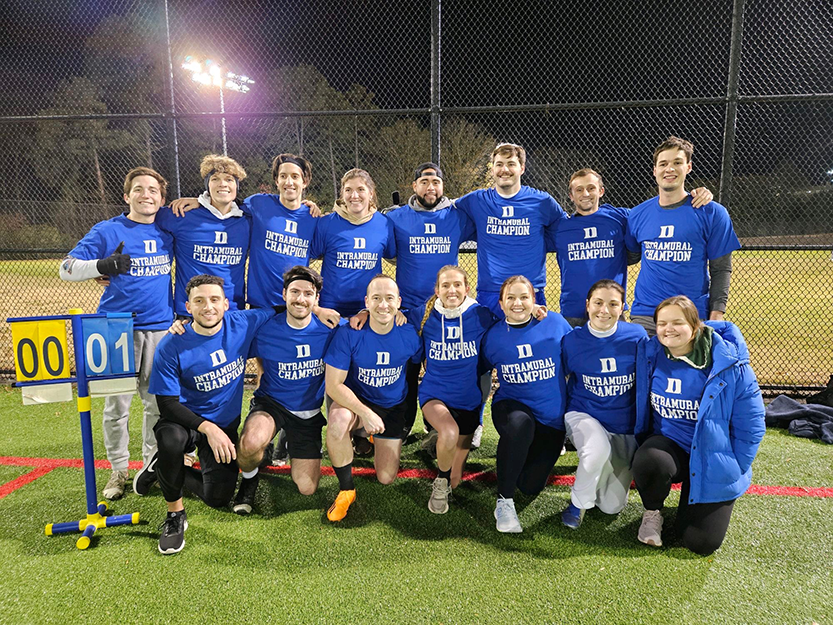 Olivas and the champion intramural team