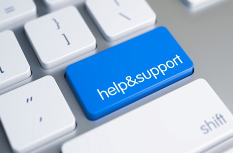 Keyboard with a Help & Support button