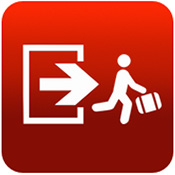 exiting employee icon