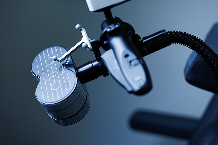 A detail look at a repetitive transcranial magnetic stimulation (rTMS) device 