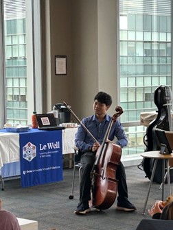 Cellist and second-year medical student Peter Nam