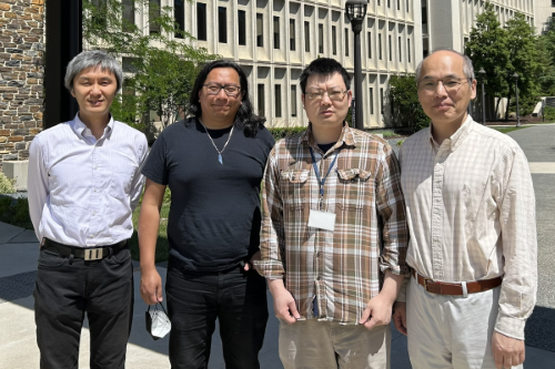 Left to right: Co-author Ken Yokoyama, postdocs Abhishek Chhetri and Zhenning Ren, and co-author Seok-Yong Lee.