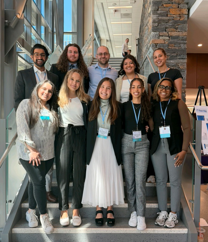DPT student group posed on stairs 