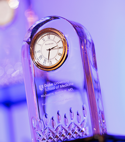 Waterford clock given to emeriti faculty
