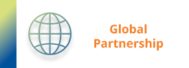 Image: Globe icon Text: Global partnership