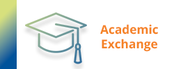Image: Graduation cap icon; Text: Academic exchange