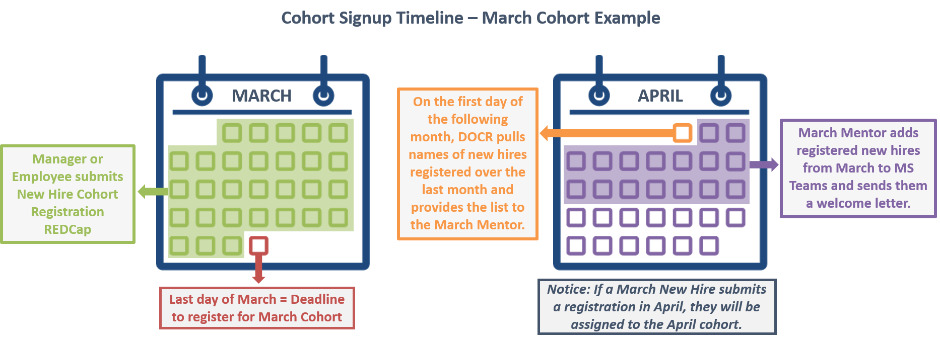 Cohort Signup Timeline Example