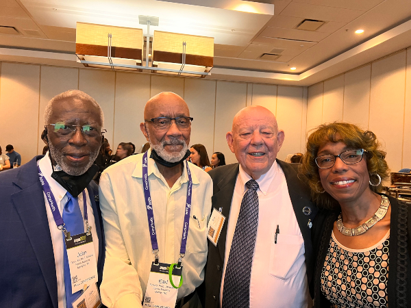 John Davis ('73), Earl Echard ('73), Reg Carter ('73), Program Director Jacqui Barnett