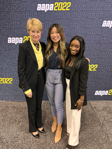 Abby Lau with Simone Biles and Jane Pauly 