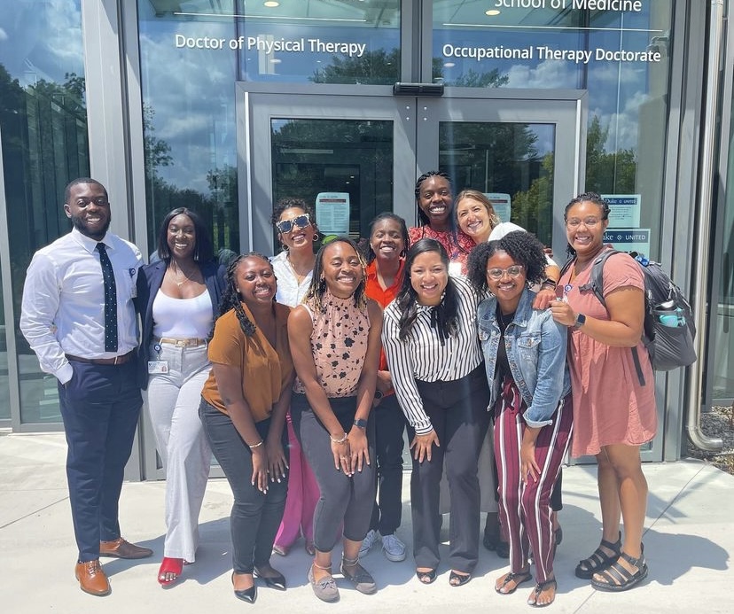 occupational therapy doctorate Students outside their building entrance