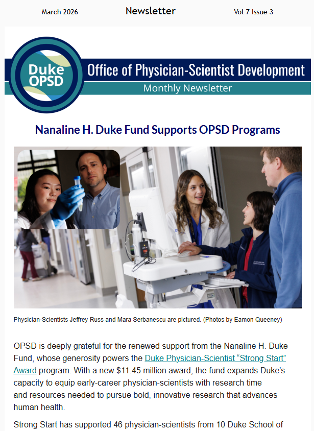 March Newsletter preview of scholar images and text in article