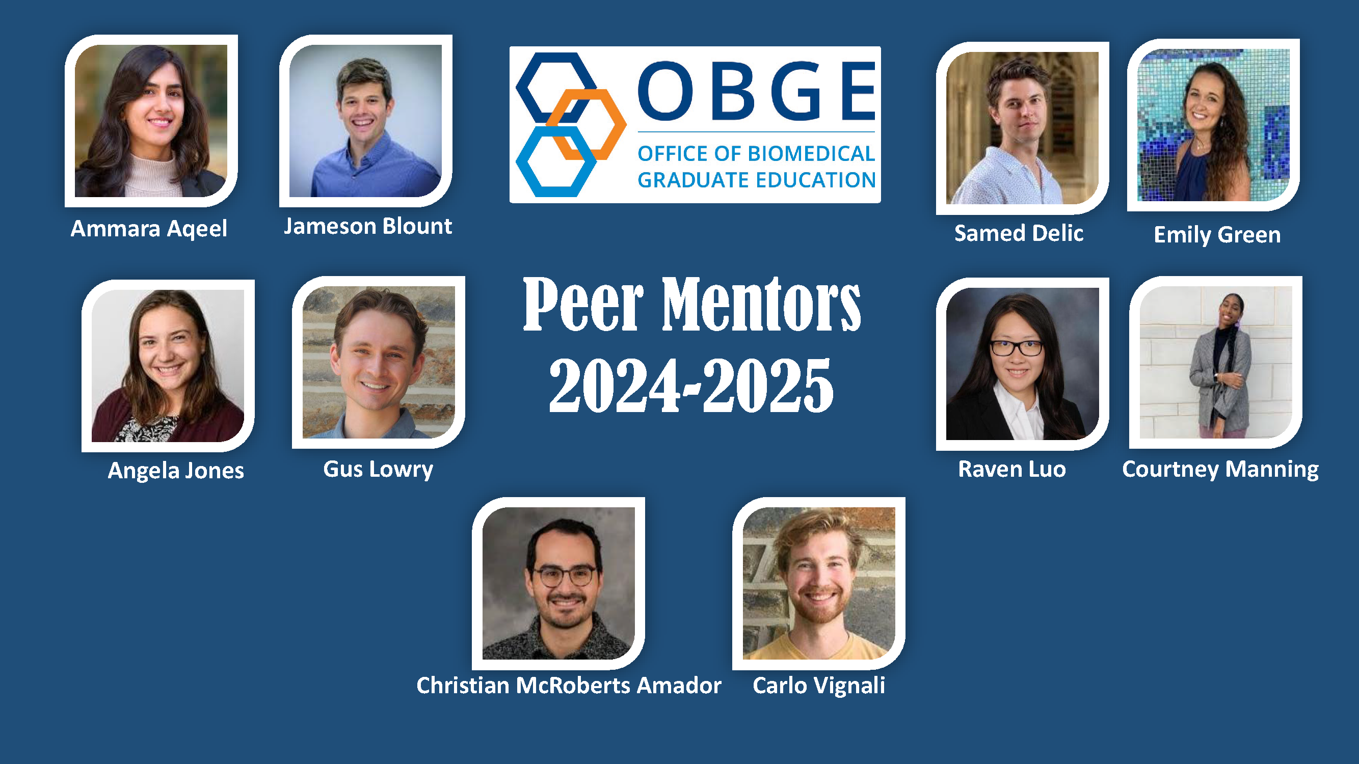 2024-2025 Peer mentors