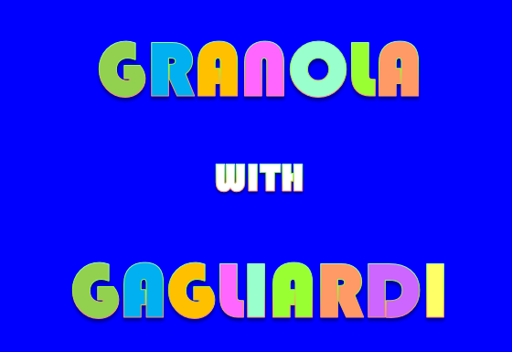 Granola with gagliardi sign