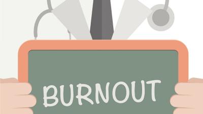 illustration of a sign that says "burnout"