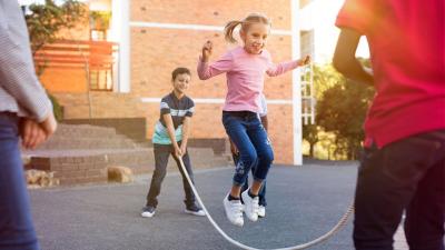 Children jumping rope