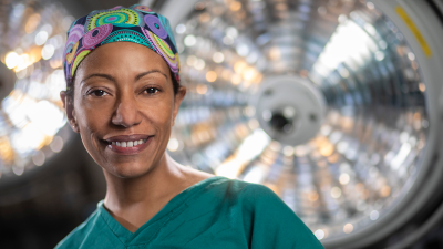 Lisa McElroy, MD in an operating room