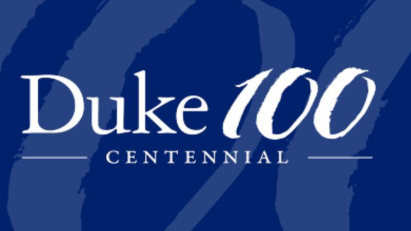 Duke Centennial banner