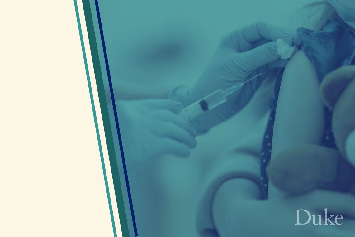 child's arm receiving a vaccine