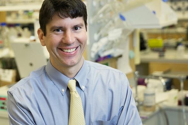 Scott Palmer, MD in his lab